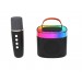 Doppler Diamond Ledli Siyah Bluetooth Hoparlör Ve Mikrofon Kablosuz Mini Karaoke Seti Mikrofonlu