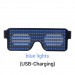 Mavi Led Işıklı Şarjlı Parti Gözlüğü Kablosuz Yılbaşı Düğün Eğlence Hj-Lrg01