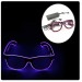 Mor Led Parti Gözlüğü Led Işıklı Pilli Yılbaşı Düğün Eğlence Uv400 Neon Parti Gözlüğü Hj-Lpg-01