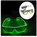 Neon Yeşil Led Parti Gözlüğü Led Işıklı Pilli Yılbaşı Düğün Eğlence Uv400 Neon Parti Gözlüğü Hj-Lpg-01