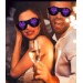 Pembe Led Işıklı Pilli Parti Gözlüğü Kablosuz Yılbaşı Düğün Eğlence
