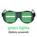 Yeşil Led Işıklı Pilli Parti Gözlüğü Kablosuz Yılbaşı Düğün Eğlence