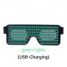 Yeşil Led Işıklı Şarjlı Parti Gözlüğü Kablosuz Yılbaşı Düğün Eğlence Hj-Lrg01
