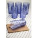 Akrilik Mavi 6'Lı Uzun Bardak & Su Meşrubat Bardağı 750 Ml ( Büyük Boy & Cam Değildir )