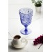 Akrilik Mavi Tekli Kadeh & Su Meşrubat Kahve Yanı Bardağı 450 Ml ( Cam Değildir )