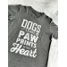 Dogs Leave Paw Prints On Your Heart Pembe Tişört