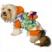 Flower Power Çantalı Tulumlu Su Itici Yağmurluklu Köpek Seti Kıyafeti
