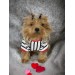 Hediye Paketli, Anneye Hediye, Love Mom Stripe Oval Yaka Tişört Köpek Kıyafeti Köpek Elbisesi, Anneler Günü, Anne