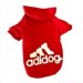 Kırmızı Adidog Kapşonlu Sweatshirt, Orta Ve Büyük Irklar İçin