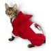 Kırmızı Sevimli Fare Kapşonlu Kedi Tulumu