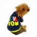 Love Mom Neon Duo,Oval Yaka Tişört Köpek Kıyafeti,Elbisesi