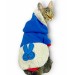 Sweet Blue Rabbit Sweatshirt Kapşonlu Kedi Kıyafeti Kedi Sweatshirt