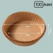 Buffer® 100 Adet  Air Fryer Pişirme Kağıdı Tek Kullanımlık  Yağlı Kağıdı Yuvarlak Tabak Model
