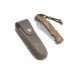 Kök Ceviz Ağacı Kabzalı Ustra Model Sırttan Kilit Mekanizmalı Kişiye Özel İsim Yazılı 4116 Karartılmış Çelik Avcı/Kamp Bıçağı