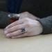 Mistik Baget Taşlı Avangarde Tasarım 925 Ayar Gümüş Şah Cihan Yüzüğü