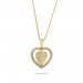 Zirkon Taşlı Kalp Model Gold Renk Kişiye Özel İsim Harf Yazılı 925 Ayar Gümüş Kadın Kolye