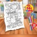 Kül Kedisi Baloya Hazırlanıyor Eğitici Boyama Puzzle Tablo Çocuk-221