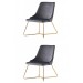 2 Adet Alya Sandalye Metal Gold Halkalı Sandalye Mutfak Salon Yemek Odası Sandalyesi