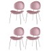4 Adet Teo Sandalye Metal Krom Sandalye Mutfak Salon Yemek Odası Sandalyesi