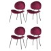 4 Adet Teo Sandalye Metal Siyah Sandalye Mutfak Salon Yemek Odası Sandalyesi