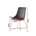 6 Adet Alya Sandalye Metal Krom Halkalı Sandalye Mutfak Salon Yemek Odası Sandalyesi