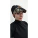 Kadın Desenli Toka Detay Şapka Bone Siyah