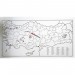 Türkiye Haritası Kağıt Tahta 110×56 Cm