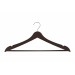 Sağlam Plastik Ahşap Görünümlü Elbise Askısı 12 Adet Kahverengi