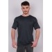Erkek Mikro Polyester Performans Antrenman Sporcu T-Shirt - Füme