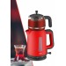 Evia Çayzade Kırmızı 2200 Watt Cam Demlikli Bpa İçermeyen Çay Makinesi Ve Su Isıtıcısı-Ea-4308K