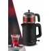 Evia Çayzade Siyah 2200 Watt Cam Demlikli Bpa Içermeyen Çay Makinesi Ve Su Isıtıcısı-Ea-4308S