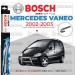 Mercedes Vaneo Muz Silecek Takımı (2002-2003) Bosch Aerotwin
