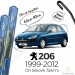 Rbw Hybri̇d Peugeot 206 1999 - 2012 Ön Silecek Takımı - Hibrit