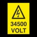 34500 Volt Uyarı Levhası