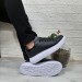 Bestof 150 Siyah-Beyaz Fuspetli Sneaker Düz Taban Spor Ayakkabı