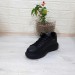 Bestof 150 Siyah-Siyah Fuspetli Sneaker Düz Taban Spor Ayakkabı