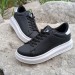 Darkstep 156 Siyah-Beyaz Fuspetli Sneaker Düz Taban Spor Ayakkabı