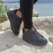 Darkstep 156 Siyah-Siyah Fuspetli Sneaker Düz Taban Spor Ayakkabı