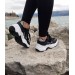Dunlop 2323 Siyah-Beyaz Renk Fuspetli Kalın Taban Spor Ayakkabı