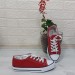 Fiyra 554 Kırmızı Kısa Unisex Sneaker Keten Spor Ayakkabı