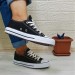 Fiyra 554 Siyah-Beyaz Kısa Unisex Sneaker Keten Spor Ayakkabı