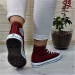 Fiyra 555 Bordo Uzun Unisex Sneaker Keten Spor Ayakkabı