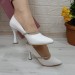 Fiyra 7023 Beyaz 8Cm Kadeh Topuklu Taşlı Bayan Stiletto Ayakkabı