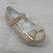 Fiyra 8004 Dore Renk Cırtlı El Yapımı Ortapedik Kız Bebe Babet Ayakkabı