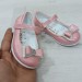 Fiyra 8005 Pembe Cırtlı El Yapımı Ortapedik Kız Bebe Babet Ayakkabı
