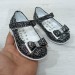 Fiyra 8007 Siyah Cırtlı El Yapımı Ortapedik Kız Bebe Babet Ayakkabı