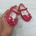 Fiyra 8012 Fuşya Cırtlı El Yapımı Ortapedik Kız Bebe Babet Ayakkabı
