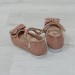 Fiyra 8012 Pudra Cırtlı El Yapımı Ortapedik Kız Bebe Babet Ayakkabı