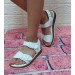 Fiyra Beyaz Ayarlanabilir Tokalı El Yapımı Ortapedik Kız Çocuk Sandalet