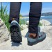 Newkamp Gri Cırtlı Çelik Burunlu İş Güvenlik Ayakkabı
